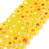 Handmade Millefiori Glass Bead Strands LAMP-J035-8mm-06-2