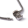 304 Stainless Steel Round Snake Chain European Style Bracelet Making X-STAS-L178-SL0202-21-3