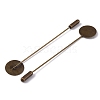 Brass Lapel Pin Base Settings KK-WH0045-025A-KCG-2