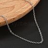 Brass Cable Chain Necklaces for Women NJEW-D302-48P-3