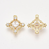 Brass Cubic Zirconia Pendants KK-T038-548D-NF-2