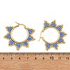 Glass Beaded Hoop Earrings EJEW-MZ00750-01-5