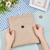 Cotton & Linen Book Sleeve with Button & Front Pocket ABAG-WH20005-14B-03-3
