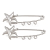 Starfish 304 Stainless Steel Safety Pins Brooch Findings SA-CBA098D-16I-P03-1