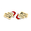 Christmas Series Printed Opaque Acrylic Pendants OACR-Q080-01B-2