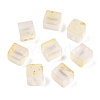 Frosted Glass Beads with Golden Glitter Powder X1-DGLA-NH001-8mm-01A-1