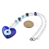 Handmade Evil Eye Lampwork Pendant Decoration HJEW-JM01190-3