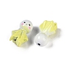 Spray Painted Alloy Beads FIND-G076-04E-2