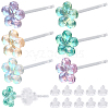 12 Pairs 6 Colors Resin Stud Earrings EJEW-SP0001-13-6