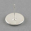 Brass Stud Earring Settings MAK-S005-14mm-EN002S-2