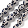Handmade Blue and White Porcelain Beads PORC-I027-16B-2