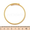 PVD Vacuum Plating 304 Stainless Steel Open Cuff Bangle with Oval Beaded BJEW-C031-01G-4