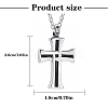 Stainless Steel Black Enamel Cross Pendant Urn Ashes Necklaces PW-WG8EAA3-01-2