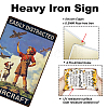 Vintage Metal Tin Sign AJEW-WH0436-075-3
