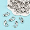 Tarnish Resistant Polished 304 Stainless Steel Keychain Clasp Findings STAS-R072-59A-3