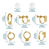 Brass Clip-on Earrings Findings KK-TA0007-66-11
