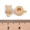 Brass Pave Clear Cubic Zirconia Beads KK-N256-08G-C-3