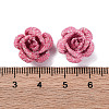 3D Rose Flower Baking Paint Aluminum Beads FIND-L019-01H-3