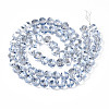 Electroplate Transparent Glass Beads Strands EGLA-N002-30-F01-2