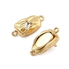 Brass Micro Pave Clear Cubic Zirconia Box Clasps KK-C075-15G-2