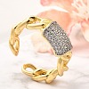 Brass Micro Pave Cubic Zirconia Cuff Rings RJEW-U035-03GP-1