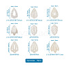 KISSITTY 18Pcs 9 Shapes Natural Capiz Shell Pendants SHEL-KS0001-01-8