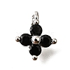 Brass Micro Pave Cubic Zirconia Pendants KK-D356-07F-P-1