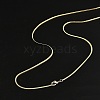 2mm Rack Plating Brass Herringbone Chain Necklaces for Women Men MAK-L044-20G-3