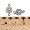 304 Stainless Steel Snap Clasps STAS-K311-03P-3