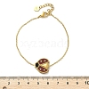 304 Stainless Steel Cable Chain Charm Bracelets for Women BJEW-U024-02G-01-5