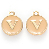 Golden Plated Alloy Enamel Charms ENAM-S118-06V-1