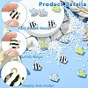 12Pcs 6 Colors Alloy Enamel Charms ENAM-CJ0007-49-3