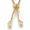 Adjustable Brass Necklace Making X-KK-Q746-003G-2