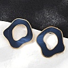 304 Stainless Steel Enamel Stud Earrings EJEW-Z089-21G-2