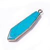 Electroplate Natural & Synthetic Mixed Stone Pendants G-S344-24-M-2