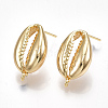 Brass Stud Earring Findings X-KK-S350-056G-1