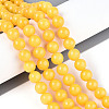 Dyed Natural Mashan Jade Round Beads Strands G-T139-8mm-67A-2