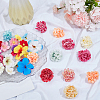 200Pcs 4 Styles Cloth Artificial FLower AJEW-SP0003-68-4