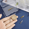 Beebeecraft 6Pcs 2 Colors Brass Fold Over Clasps KK-BBC0013-50-3