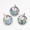 Natural Paua Shell Pendants KK-F751-E03-1