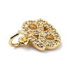 Brass Micro Pave Cubic Zirconia Charms ZIRC-F131-16G-07-3