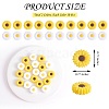 20Pcs 2 Styles Daisy Flower Silicone Beads JX649A-2