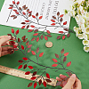 Iron Leaves Branch  Wall Decorations AJEW-WH0513-30B-3