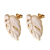 Brass Stud Earrings for Women KK-CBA9D38-05G-01-4