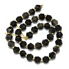 Natural Sliver Obsidian Beads Strands G-I376-A31-01-2