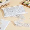 5 Yards Polyester Embroidery Lace Ribbon with Paillette OCOR-LP0003-09C-1