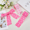 2Rolls 2 Colors Awareness Ribbon Pattern Polyester Ribbon OCOR-DC0001-31-4