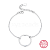 Anti-Tarnish S925 Sterling Silver Circle Ring Link Bracelet Fashion Trend for Unisex OM4570-1-1