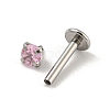 304 Stainless Steel Threaded Flatback Earrings EJEW-NH0001-01B-01-2