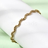 304 Stainless Steel Singapore Chains Bracelets for Women BJEW-A158-02I-G-1